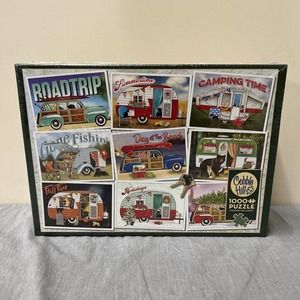 NEW Cobble Hill Jigsaw Puzzle Game 1000 Pieces Tiles "Hitting the Road" Charity